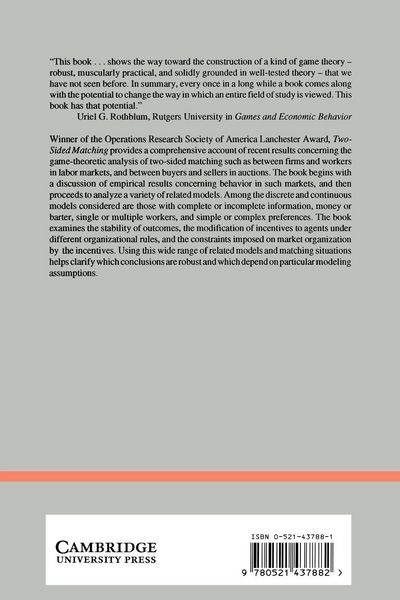 Produktbild: Two-Sided Matching