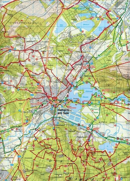 Produktbild: BVA Radwanderkarte Kreis Recklinghausen die sch&ouml;nsten Radtouren 1:50.000
