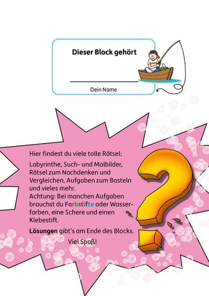 Produktbild: R&auml;tselblock ab 3 Jahre, Band 3