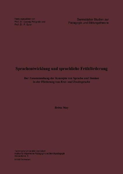 Produktbild: Sprachentwicklung und sprachliche Fr&uuml;hf&ouml;rderung