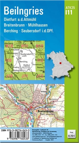 Produktbild: ATK25-I11 Beilngries (Amtliche Topographische Karte 1:25000)
