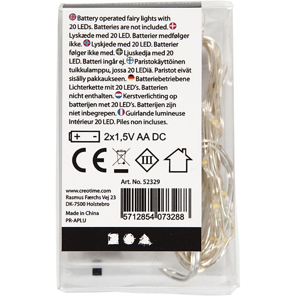 Produktbild: Creativ Company LED Lichterkette, L 3,15 m, Silber, 1 Stk