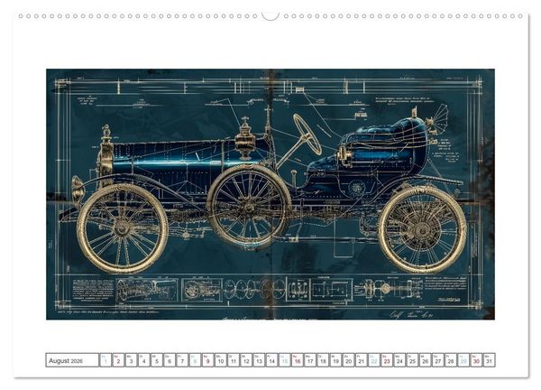 Produktbild: Fantastische Oldtimer (Wandkalender 2026 DIN A2 quer), CALVENDO Monatskalender
