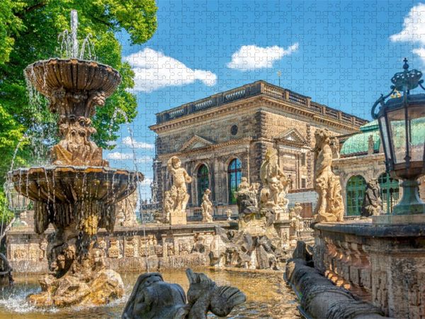 Produktbild: CALVENDO Puzzle Nymphenbad, Dresdner Zwinger | 1000 Teile Lege-Gr&ouml;&szlig;e 64x48cm Foto-Puzzle f&uuml;r gl&uuml;ckliche Stunden