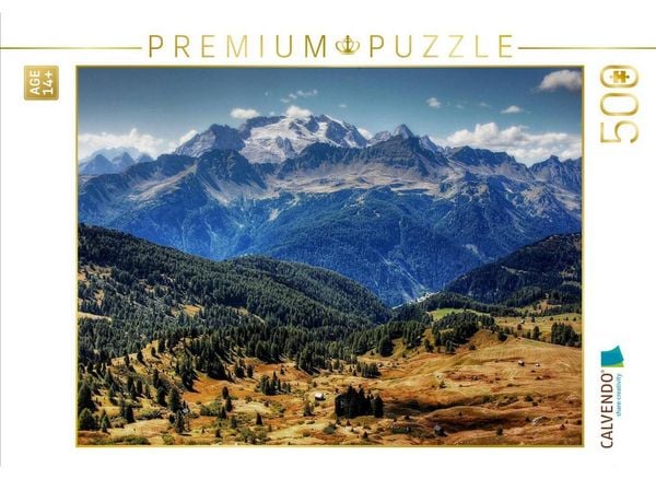 CALVENDO Puzzle Marmolada von der Pralongia Alpe - Alta Badia | 500 Teile Lege-Größe 48 × 36 cm Foto-Puzzle für Erwachsene