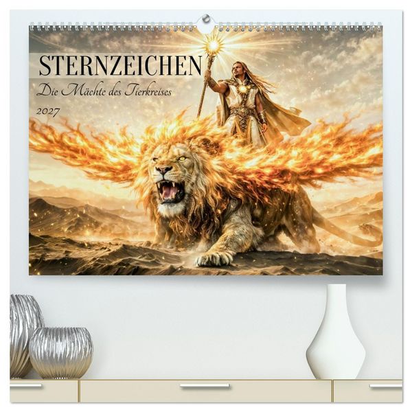 Produktbild: Sternzeichen - Die M&auml;chte des Tierkreises (hochwertiger Premium Wandkalender 2027 DIN A2 quer), Kunstdruck in Hochglanz