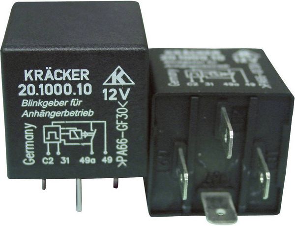 Produktbild: Kr&auml;cker 20.1000.10 Kfz-Relais 12 V/DC 20A 1 Schlie&szlig;er