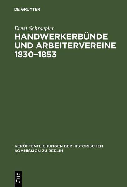Produktbild: Handwerkerb&uuml;nde und Arbeitervereine 1830-1853