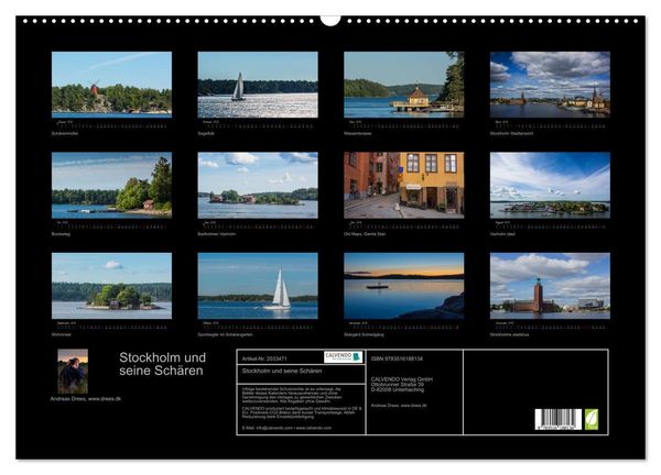 Produktbild: Stockholm und seine Sch&auml;ren (Wandkalender 2026 DIN A2 quer), CALVENDO Monatskalender