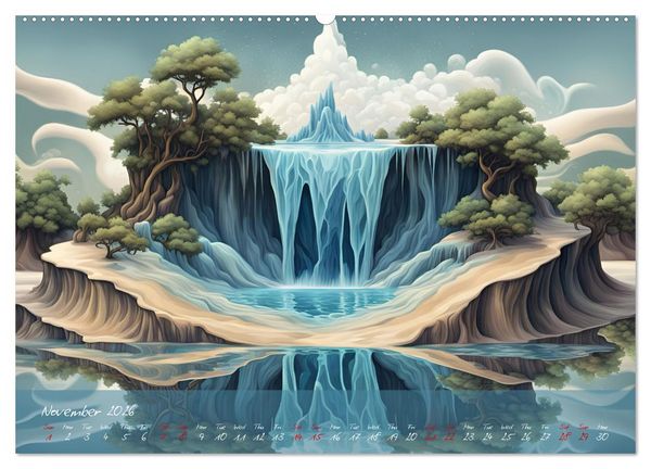 Produktbild: Enchanting waterfalls (High Quality Premium Wall Calendar 2026 DIN A2 landscape),CALVENDO 12 Month Wall Calendar