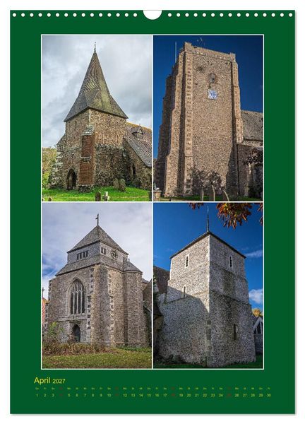 Produktbild: Englische Kirchent&uuml;rme (Wandkalender 2027 DIN A3 hoch), CALVENDO Monatskalender
