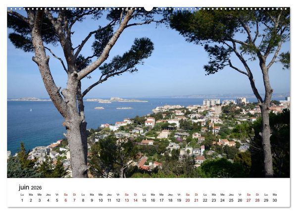 Produktbild: Marseille C&ocirc;te et Corniche (Calendrier mural 2026 DIN A2 vertical) calendrier de bureau