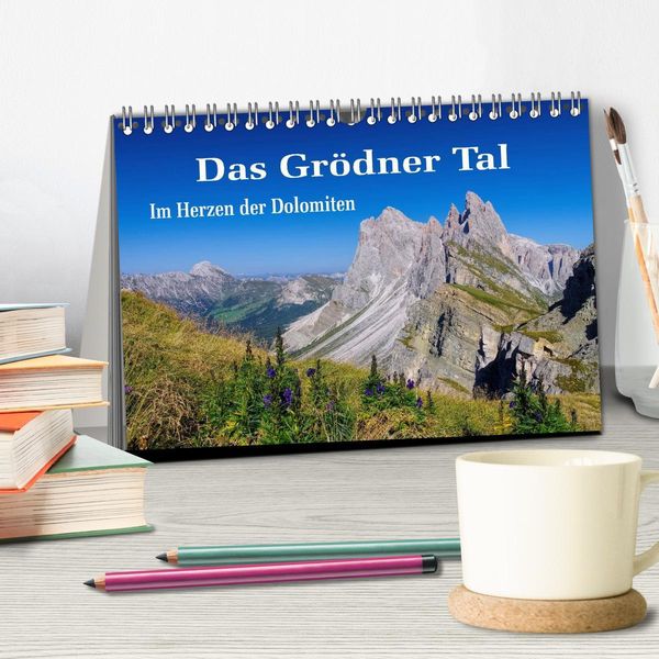 Produktbild: Das Gr&ouml;dner Tal - Im Herzen der Dolomiten (Tischkalender 2026 DIN A5 quer), CALVENDO Monatskalender