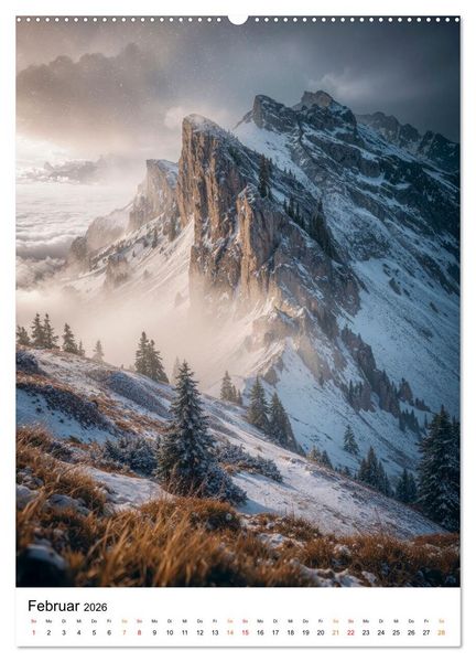 Produktbild: Bergwelten - Berge T&auml;ler Augenblicke (Wandkalender 2026 DIN A2 hoch), CALVENDO Monatskalender