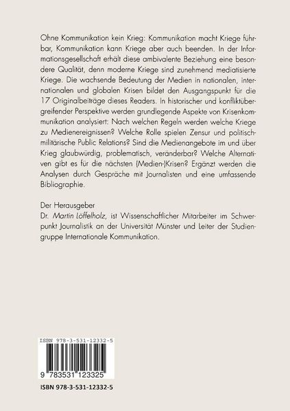 Produktbild: Krieg als Medienereignis