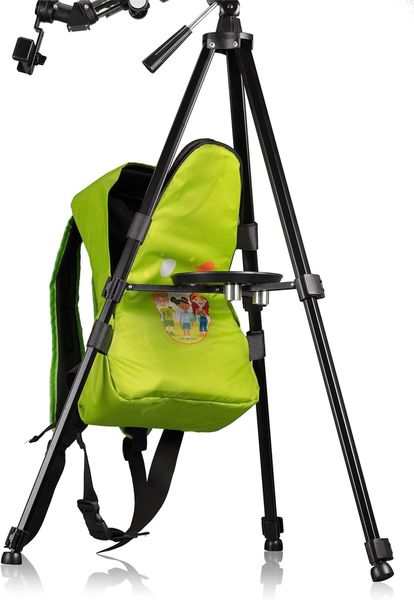 Produktbild: Bresser Junior 8850610 - Teleskop 70/400 mit Rucksack, Kinderteleskop, Linsenteleskop mit Zubeh&ouml;r, gr&uuml;n, STEM