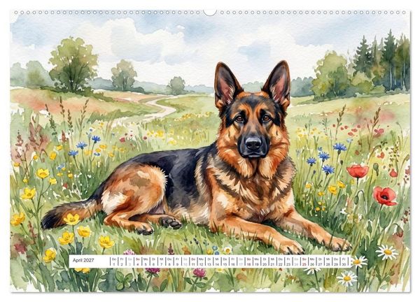Produktbild: Treue Gef&auml;hrten (Wandkalender 2027 DIN A2 quer), CALVENDO Monatskalender