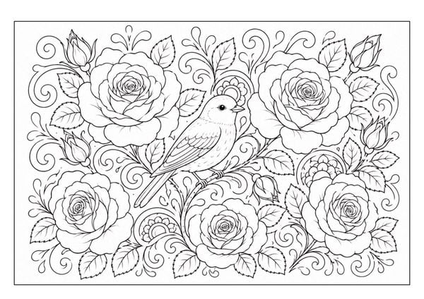 Produktbild: Mandala Blumen Malbuch f&uuml;r Erwachsene mit 100 floralen Ausmalmotiven