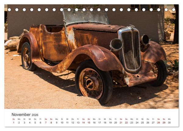 Produktbild: Solitaire Alte verlassene Autos in der namibischen W&uuml;ste (Tischkalender 2026 DIN A5 quer), CALVENDO Monatskalender