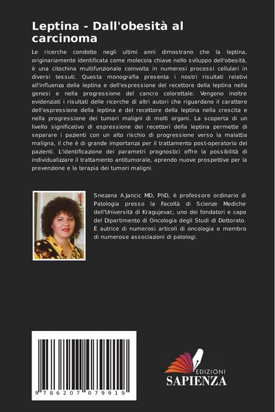 Produktbild: Leptina - Dall'obesit&agrave; al carcinoma