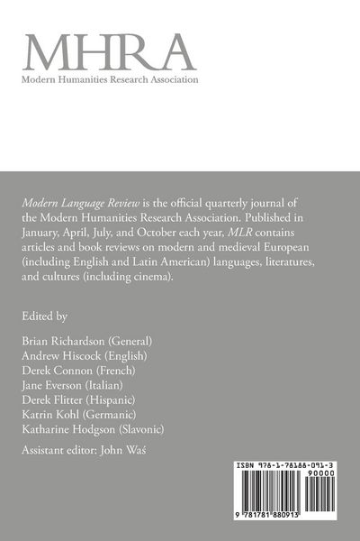 Produktbild: Modern Language Review (108
