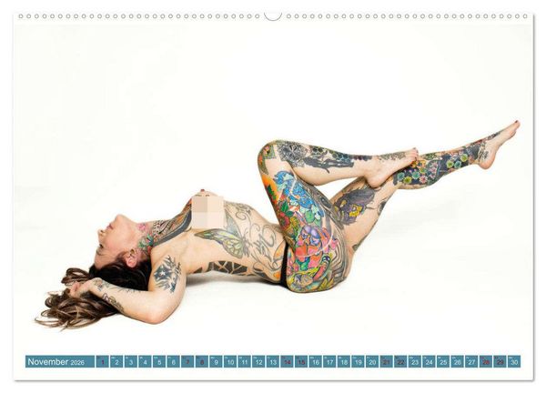 Produktbild: Tattoo-Liebe, die unter die Haut geht (hochwertiger Premium Wandkalender 2026 DIN A2 quer), Kunstdruck in Hochglanz