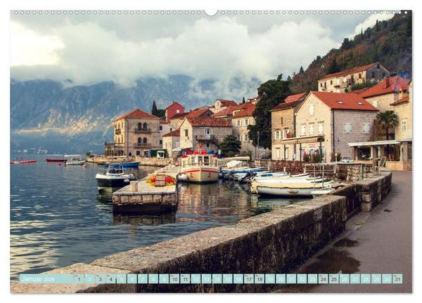 Produktbild: Perast in Montenegro - Romantisches St&auml;dtchen in faszinierender Landschaft (Wandkalender 2026 DIN A2 quer), CALVENDO Monatskalender