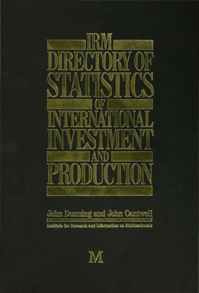 Produktbild: IRM Directory of Statistics of International Investment and Production