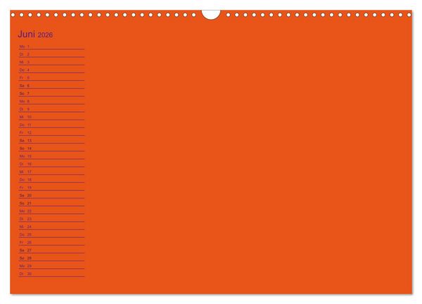 Produktbild: Bastel-Geburtstagskalender orange / Geburtstagskalender (Wandkalender 2026 DIN A3 quer), CALVENDO Monatskalender