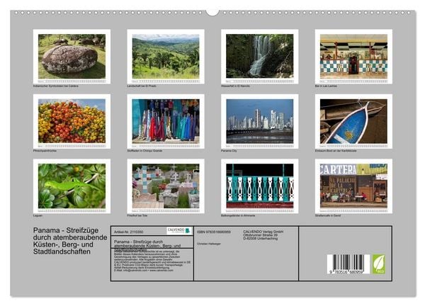Produktbild: Panama - Streifz&uuml;ge durch atemberaubende K&uuml;sten-, Berg- und Stadtlandschaften (hochwertiger Premium Wandkalender 2026 DIN A2 quer), Kunstdruck in Hochglanz