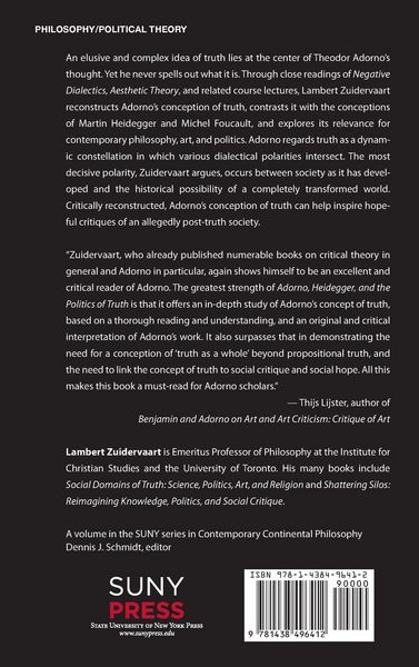 Produktbild: Adorno, Heidegger, and the Politics of Truth