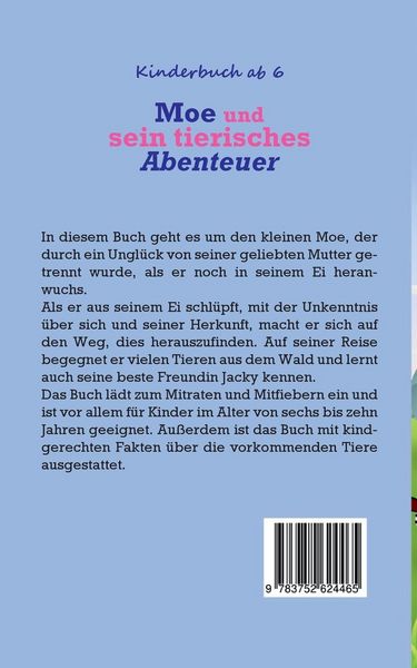 Produktbild: Kinderbuch ab 6 Jahren: Moe und sein tierisches Abenteuer - Tolle Kindergeschich