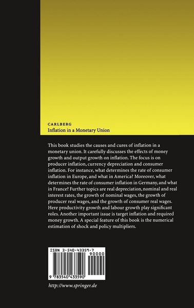 Produktbild: Inflation in a Monetary Union