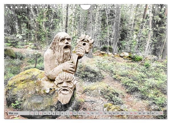Produktbild: Die Trolle von Gamleby - Schweden - Skulpturen von Jan Pol (Wandkalender 2026 DIN A4 quer), CALVENDO Monatskalender