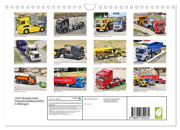 Produktbild: LKW Modelle beim Dampfmodellbautreffen in Bisingen (Wandkalender 2026 DIN A4 quer), CALVENDO Monatskalender