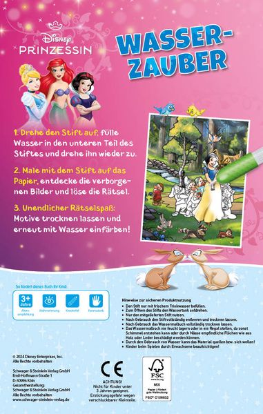 Produktbild: Disney Prinzessin Wasserzauber Malbuch - einfach mit Wasser malen
