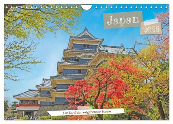 Produktbild: Japan das Land der aufgehenden Sonne (Wandkalender 2026 DIN A4 quer), CALVENDO Monatskalender