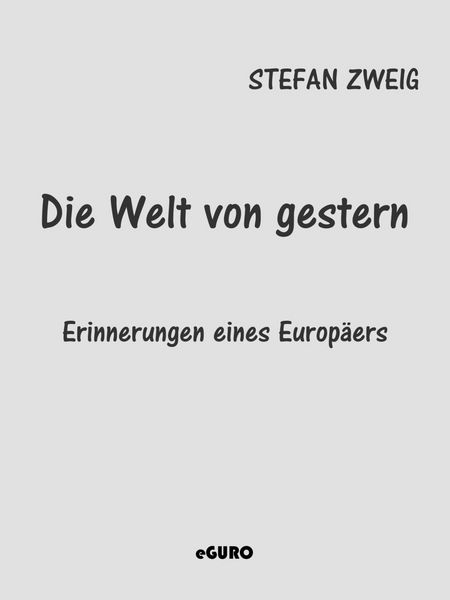 Produktbild: Die Welt von gestern