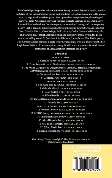Produktbild: The Cambridge Companion to Latin American Poetry