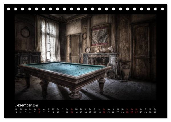 Produktbild: Lost Places - verlassene Orte vergangener Glanz (Tischkalender 2026 DIN A5 quer), CALVENDO Monatskalender