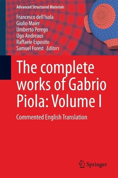 Produktbild: The complete works of Gabrio Piola: Volume I