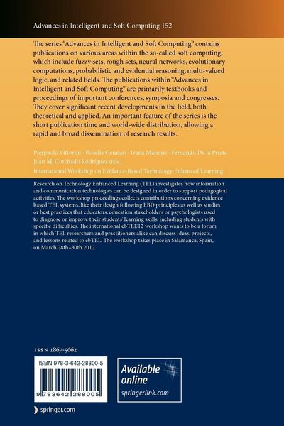 Produktbild: International Workshop on Evidence-Based Technology Enhanced Learning