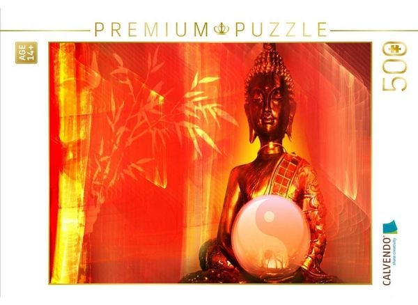 CALVENDO Puzzle Buddha und Yin Yang 2 | 500 Teile Lege-Größe 48 × 36 cm Foto-Puzzle für Erwachsene