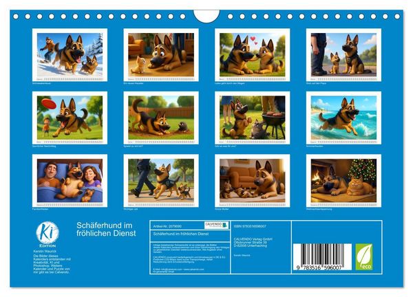Produktbild: Sch&auml;ferhund im fr&ouml;hlichen Dienst (Wandkalender 2026 DIN A4 quer), CALVENDO Monatskalender