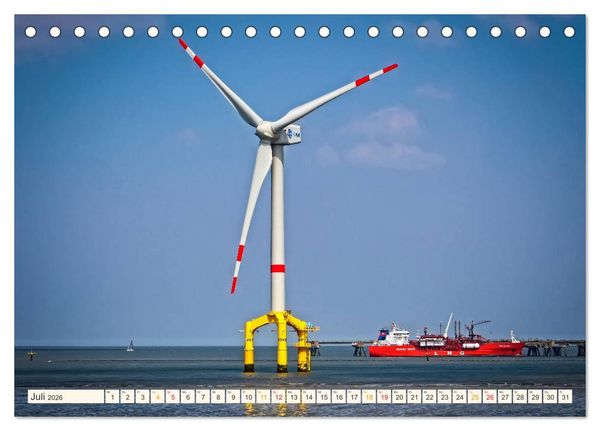 Produktbild: Windrad - Fluch und Segen (Tischkalender 2026 DIN A5 quer), CALVENDO Monatskalender