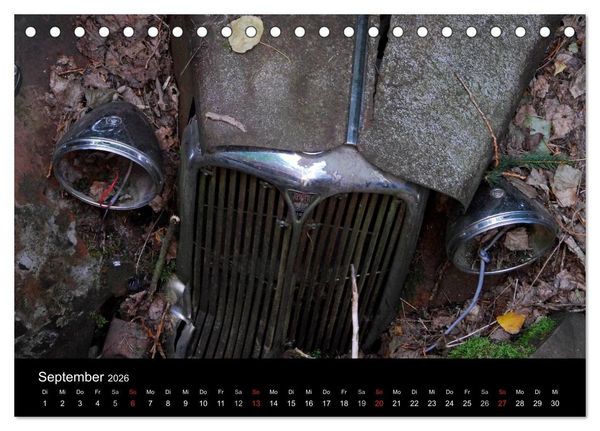 Produktbild: ROSTLAUBEN Die sch&ouml;nsten Autowracks (Tischkalender 2026 DIN A5 quer), CALVENDO Monatskalender