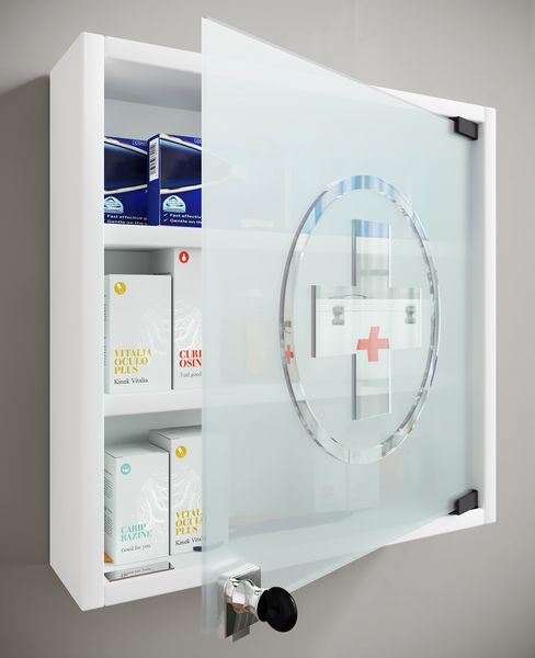 Produktbild: Medizinschrank Arzneischrank Wandregal Hustila S