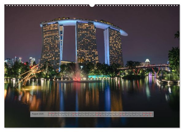 Produktbild: Discover Singapore (High Quality Premium Wall Calendar 2026 DIN A2 landscape),CALVENDO 12 Month Wall Calendar