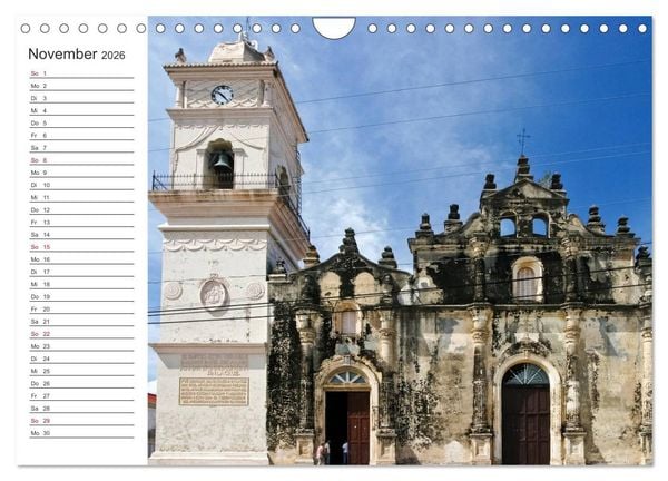 Produktbild: Nicaragua - Vulkane und Kolonialarchitektur (Wandkalender 2026 DIN A4 quer), CALVENDO Monatskalender