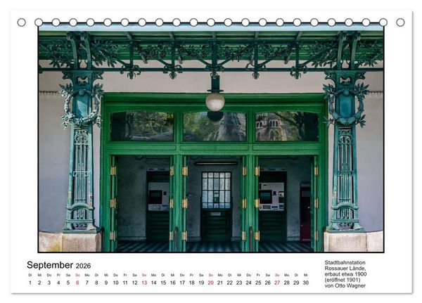 Produktbild: Jugendstil-Baukunst in Wien (Tischkalender 2026 DIN A5 quer), CALVENDO Monatskalender